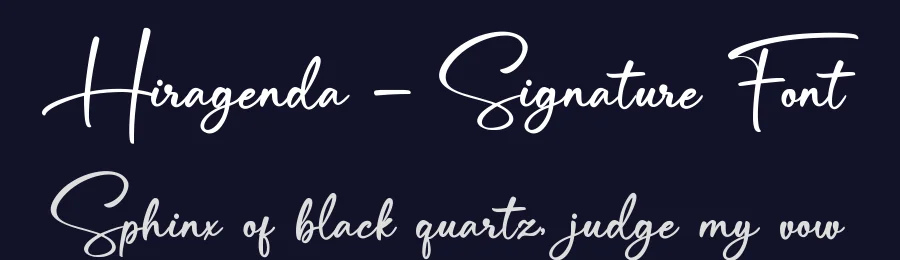 Hiragenda – Signature Font by Basnistudio — Script Handwritten Font — thumbnail 2