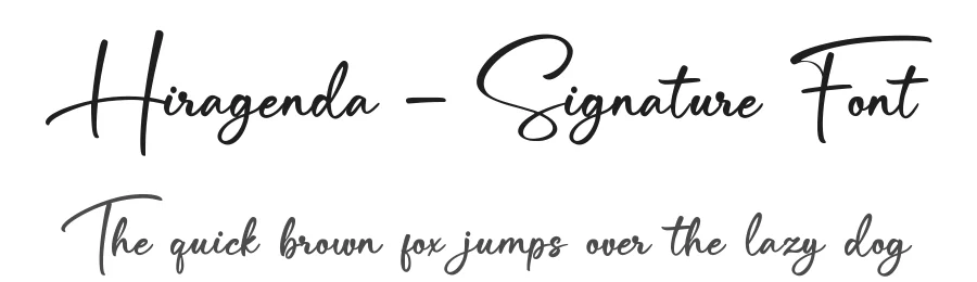 Hiragenda – Signature Font by Basnistudio — Script Handwritten Font