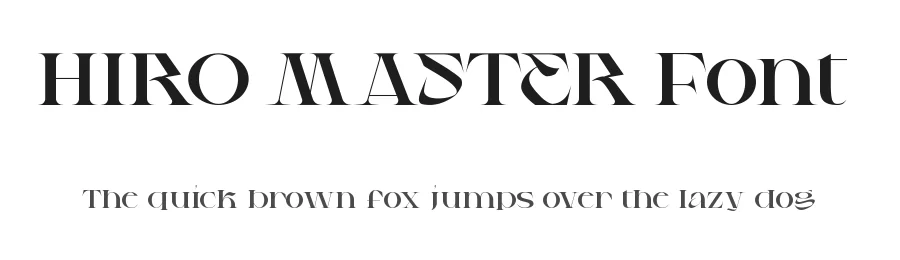 Hiro Master Font by RaisProject — Display Font
