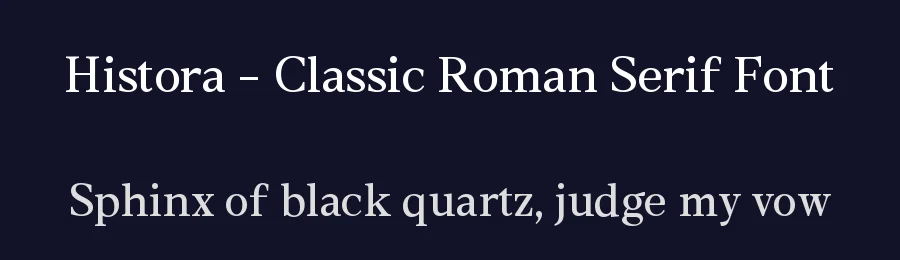 Histora – Classic Roman Serif Font by Almarkhatype — Script Handwritten Font — thumbnail 2