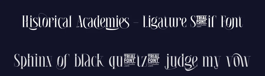 Historical Academies – Ligature Serif Font by 177Studio — Display Font — thumbnail 2