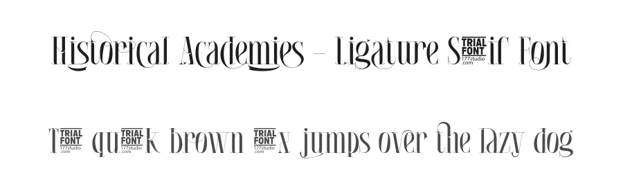 Historical Academies – Ligature Serif Font by 177Studio — Display Font