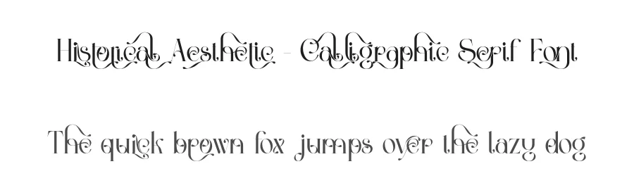 Historical Aesthetic – Calligraphic Serif Font by 177Studio — Script Handwritten Font