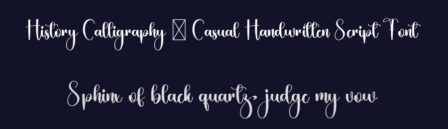 History Calligraphy – Casual Handwritten Script Font by freshtypeink — Script Handwritten Font — thumbnail 2