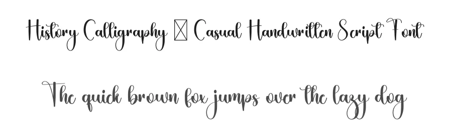 History Calligraphy – Casual Handwritten Script Font by freshtypeink — Script Handwritten Font