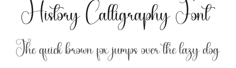History Calligraphy Font by creativeletter — Script Handwritten Font