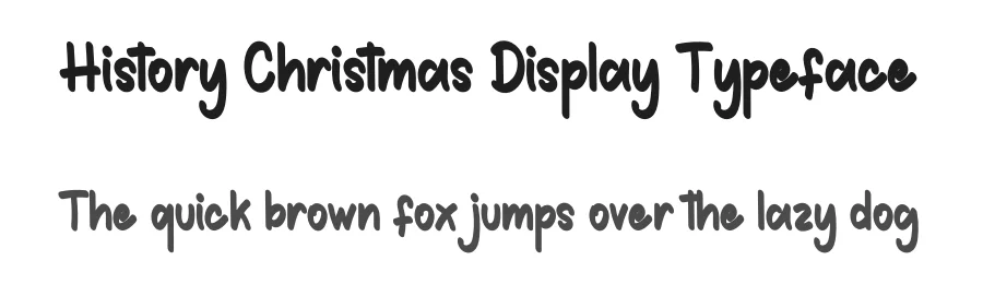 History Christmas Display Typeface by creativeletter — Display Font