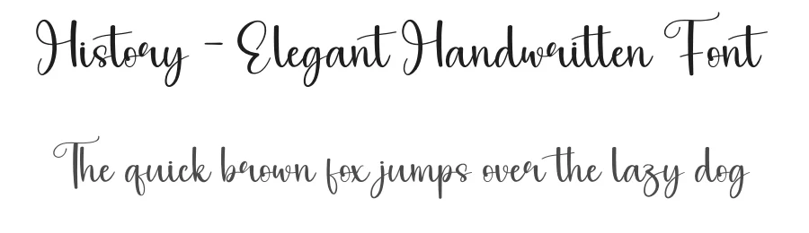 History – Elegant Handwritten Font by andikastudio — Script Handwritten Font