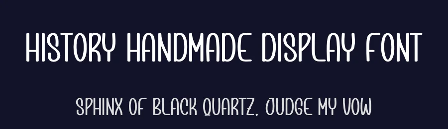 History Handmade Display Font by creativeletter — Display Font — thumbnail 2