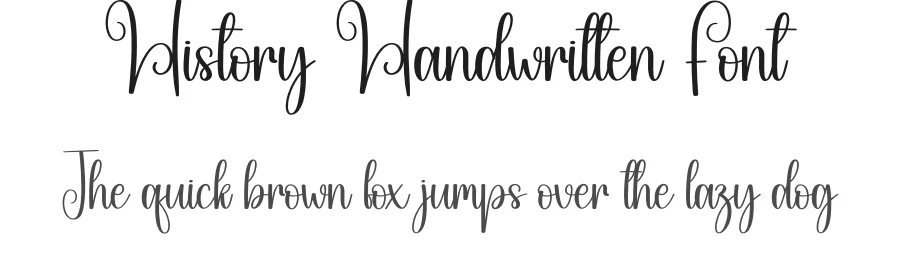History Handwritten Font by creativeletter — Script Handwritten Font