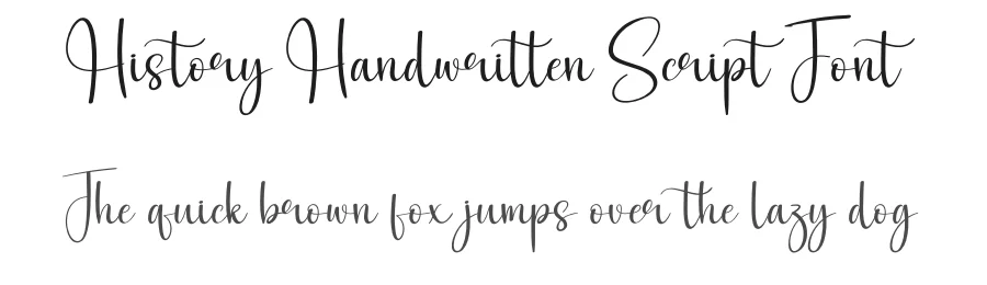 History Handwritten Script Font by creativeletter — Script Handwritten Font