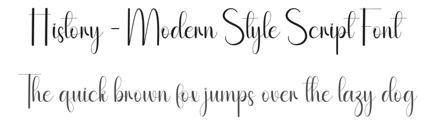 History – Modern Style Script Font by andikastudio — Script Handwritten Font
