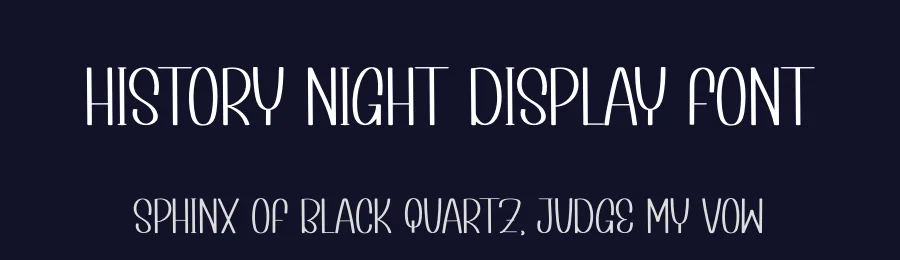 History Night Display Font by creativeletter — Display Font — thumbnail 2