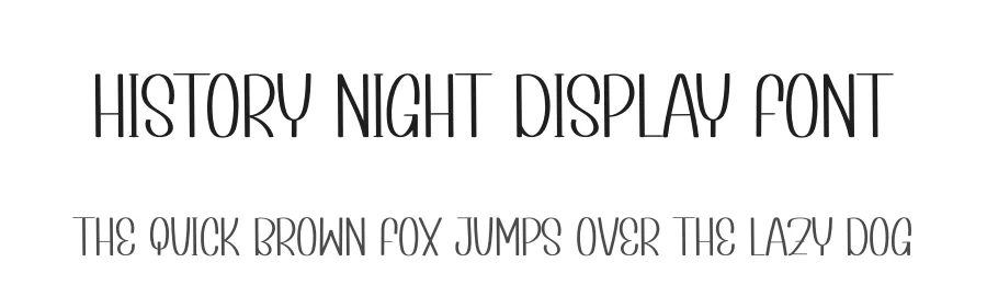 History Night Display Font by creativeletter — Display Font