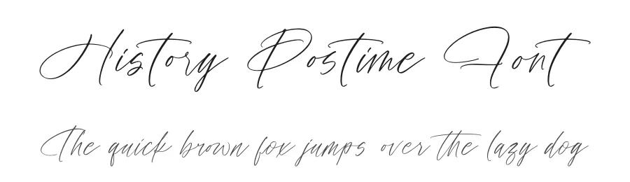 History Postime Font by stylishtype.co — Script Handwritten Font