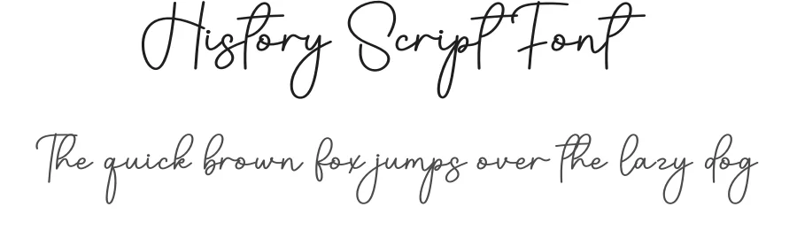 History Script Font by creativeletter — Script Handwritten Font