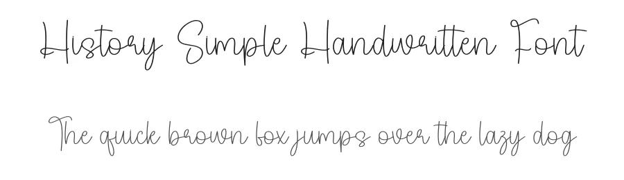 History Simple Handwritten Font by andikastudio — Script Handwritten Font