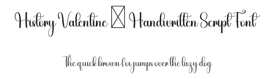 History Valentine – Handwritten Script Font by freshtypeink — Script Handwritten Font