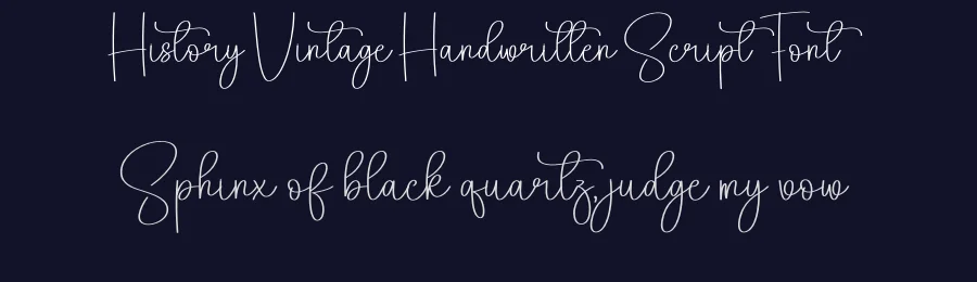 History Vintage Handwritten Script Font by creativeletter — Script Handwritten Font — thumbnail 2