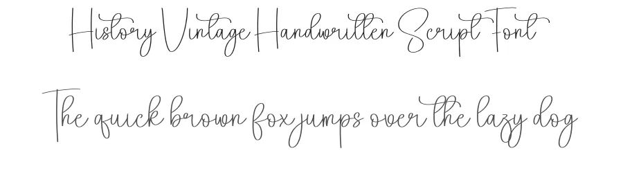 History Vintage Handwritten Script Font by creativeletter — Script Handwritten Font