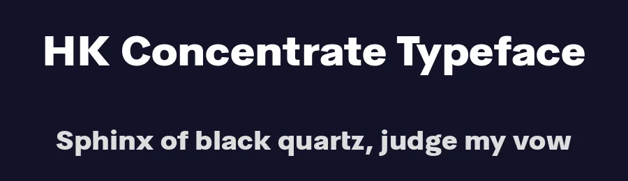 HK Concentrate Typeface by Hanken Design — Sans Serif Font — thumbnail 2