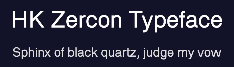 HK Zercon Typeface by Alfredo Marco Pradil — Sans Serif Font — thumbnail 2
