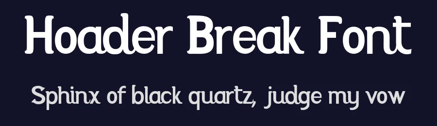 Hoader Break Font by Rachmad bagus f — Decorative Font — thumbnail 2