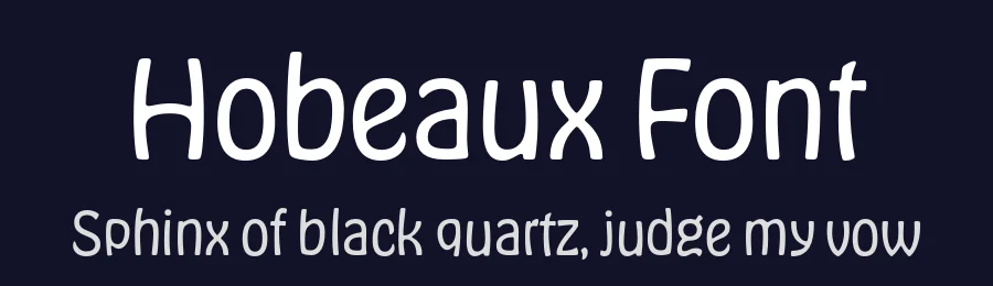 Hobeaux Font by James Edmondson — Display Font — thumbnail 2