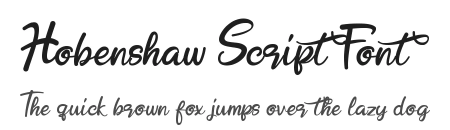 Hobenshaw Script Font by letterara — Script Handwritten Font