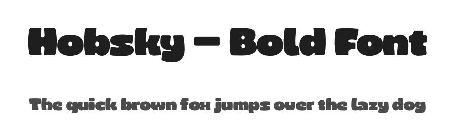 Hobsky – Bold Font by limitype — Display Font