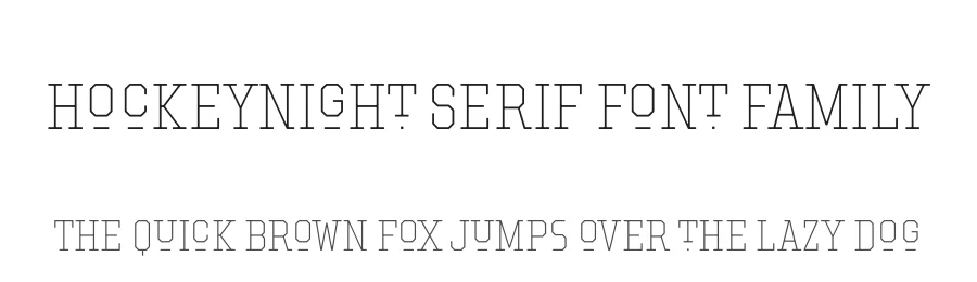 Hockeynight Serif Font Family by XTOPH — Slab Serif Font