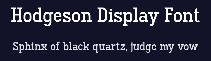 Hodgeson Display Font by Arterfak Project — Display Font — thumbnail 2