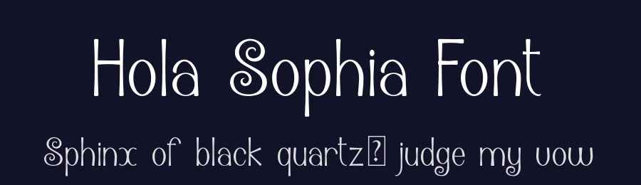 Hola Sophia Font by RTSTD — Display Font — thumbnail 2