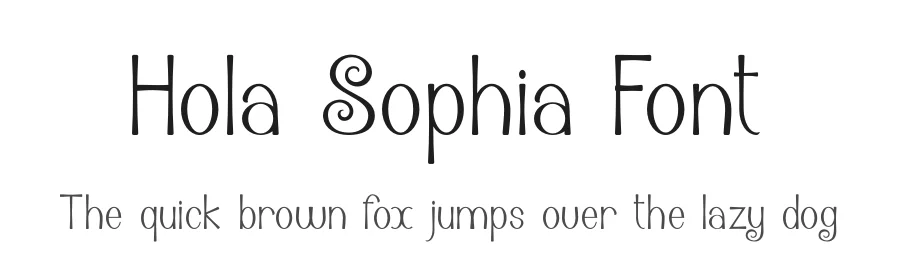 Hola Sophia Font by RTSTD — Display Font