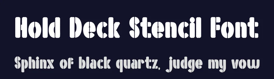 Hold Deck Stencil Font by PutraCetol Studio — Display Font — thumbnail 2