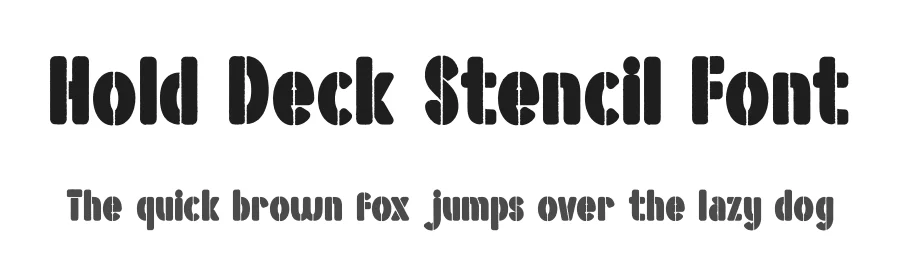Hold Deck Stencil Font by PutraCetol Studio — Display Font