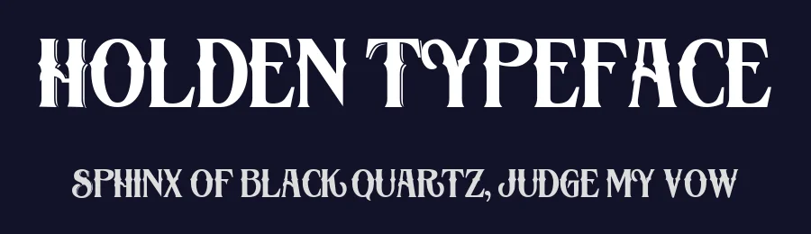 Holden Typeface by Typeface — Display Font — thumbnail 2