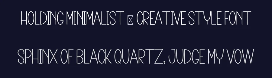 Holding Minimalist – Creative Style Font by freshtypeink — Display Font — thumbnail 2