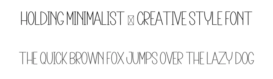 Holding Minimalist – Creative Style Font by freshtypeink — Display Font