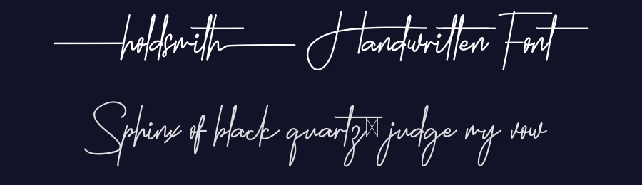 Holdsmith Handwritten Font by CalligraphyFonts.net — Script Handwritten Font — thumbnail 2