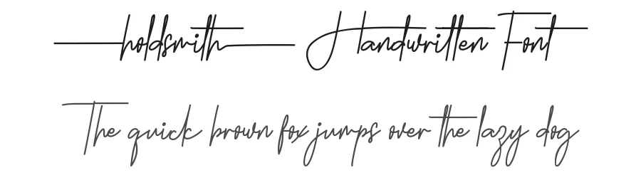 Holdsmith Handwritten Font by CalligraphyFonts.net — Script Handwritten Font