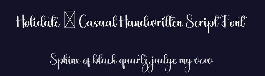 Holidate – Casual Handwritten Script Font by freshtypeink — Script Handwritten Font — thumbnail 2