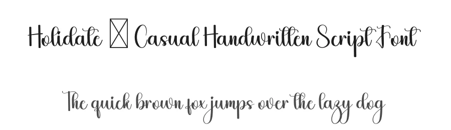 Holidate – Casual Handwritten Script Font by freshtypeink — Script Handwritten Font