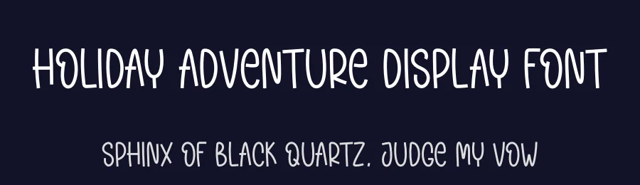 Holiday Adventure Display Font by creativeletter — Display Font — thumbnail 2