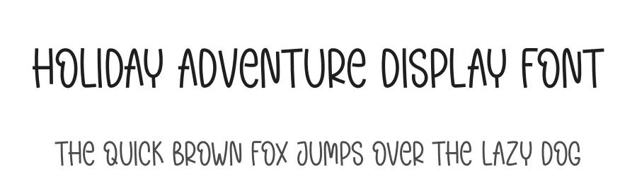 Holiday Adventure Display Font by creativeletter — Display Font