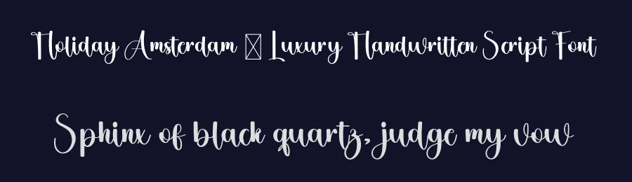 Holiday Amsterdam – Luxury Handwritten Script Font by freshtypeink — Script Handwritten Font — thumbnail 2