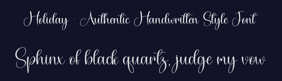 Holiday – Authentic Handwritten Style Font by creativeletter — Script Handwritten Font — thumbnail 2