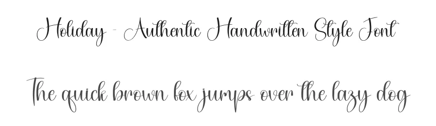 Holiday – Authentic Handwritten Style Font by creativeletter — Script Handwritten Font