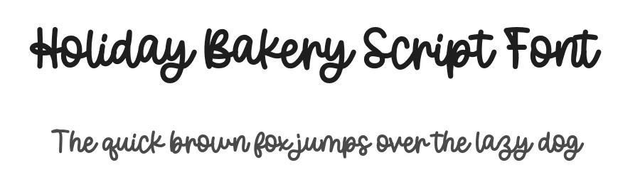 Holiday Bakery Script Font by Lettersweet — Script Handwritten Font