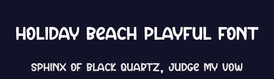 Holiday Beach Playful Font by creativeletter — Display Font — thumbnail 2